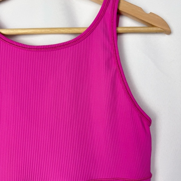 Lululemon Power Pivot Ribbed Sonic Pink Crop Athletic Tank Top 6 - Picture 5 of 6